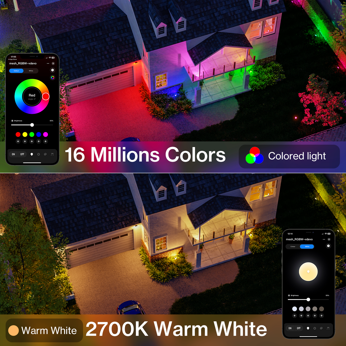 Olafus 50W Bluetooth RGB LED Flood Light