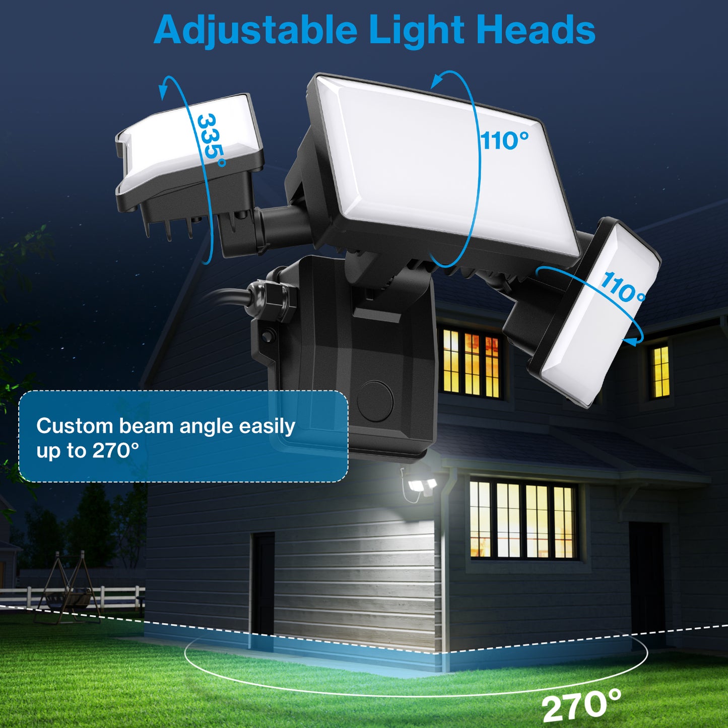 Olafus 60W LED Security Light with Plug