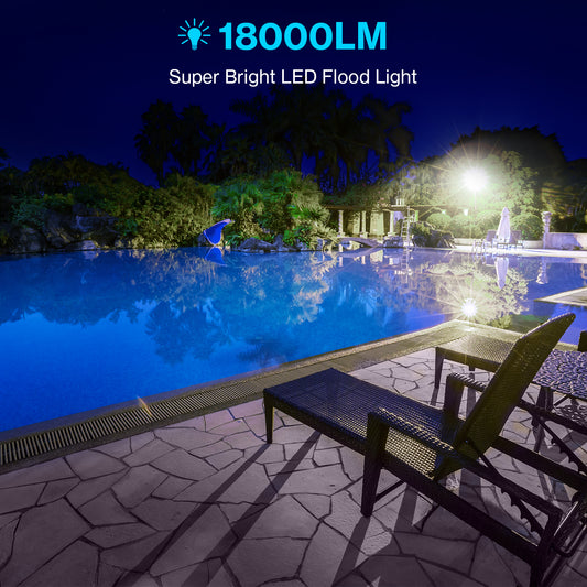 Olafus 200W Daylight White LED Flood Lights 18000LM