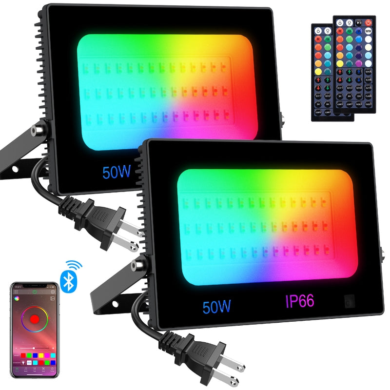 Olafus 50W Bluetooth RGB LED Flood Light