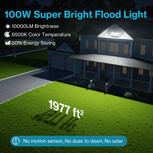 Olafus 5 Heads 100W LED Security Light with Plug