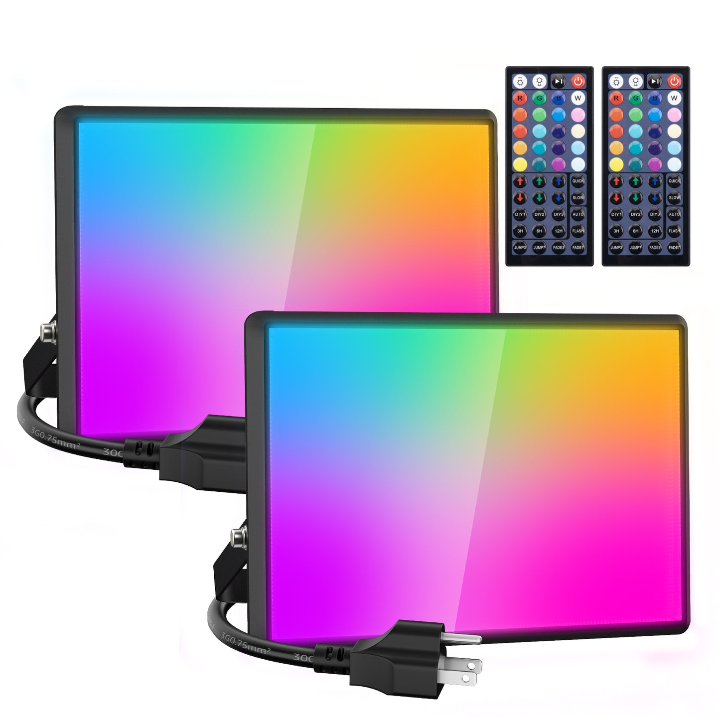 Olafus 120W RGB Flood Lights with Remote