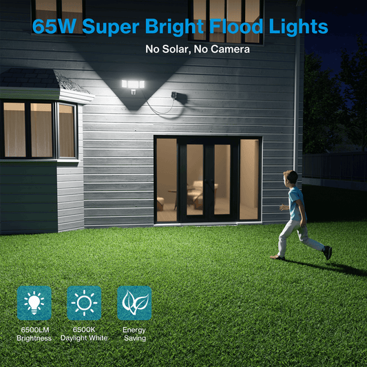 Olafus 65W Motion Sensor and Dusk to Dawn LED Security Light with Plug