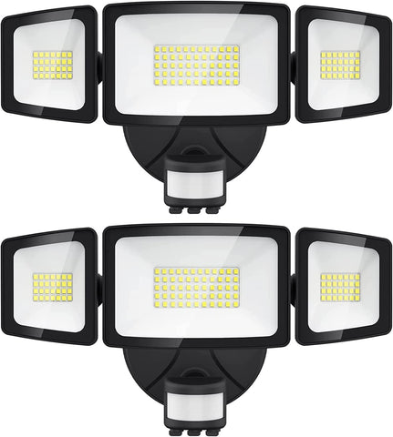 Olafus 55W Motion Sensor LED Security Light Black 2 Pack