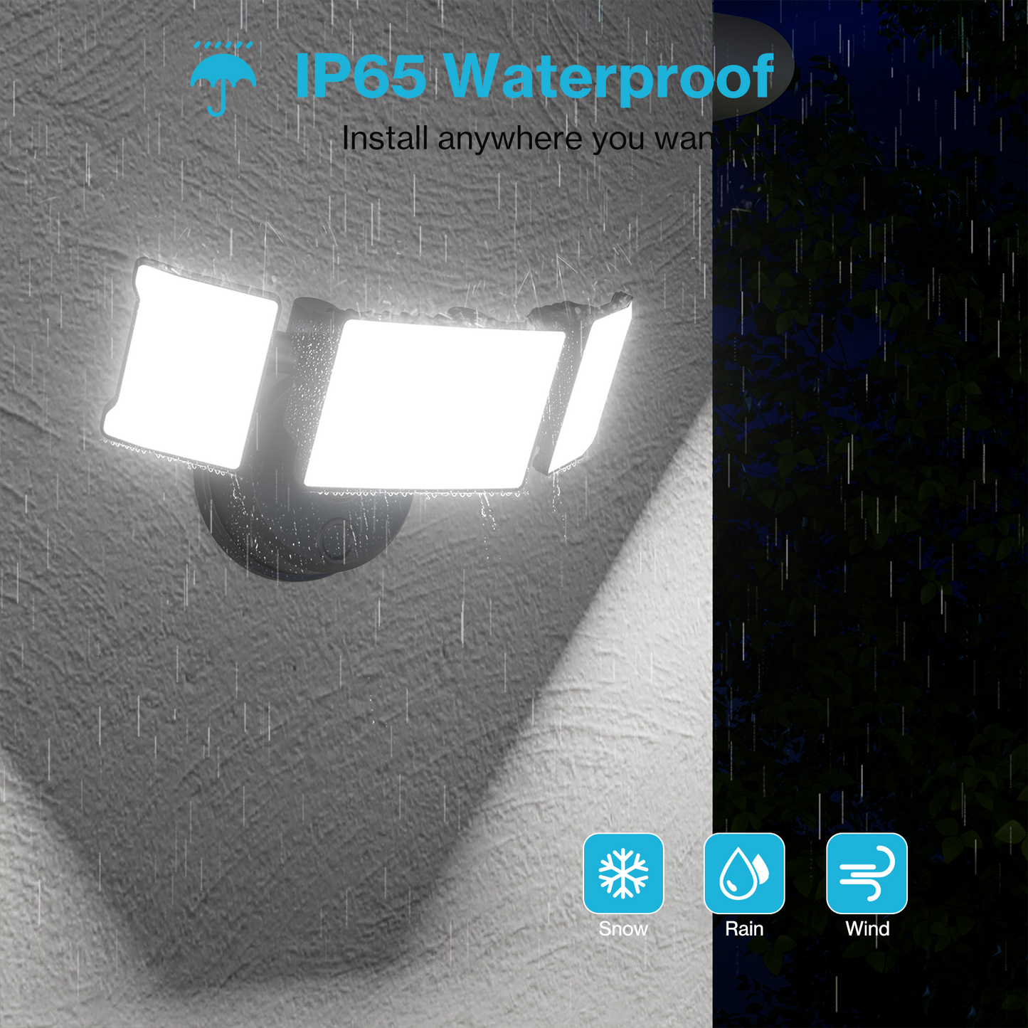 Olafus 60W Outdoor LED Security Light IP65 Waterproof
