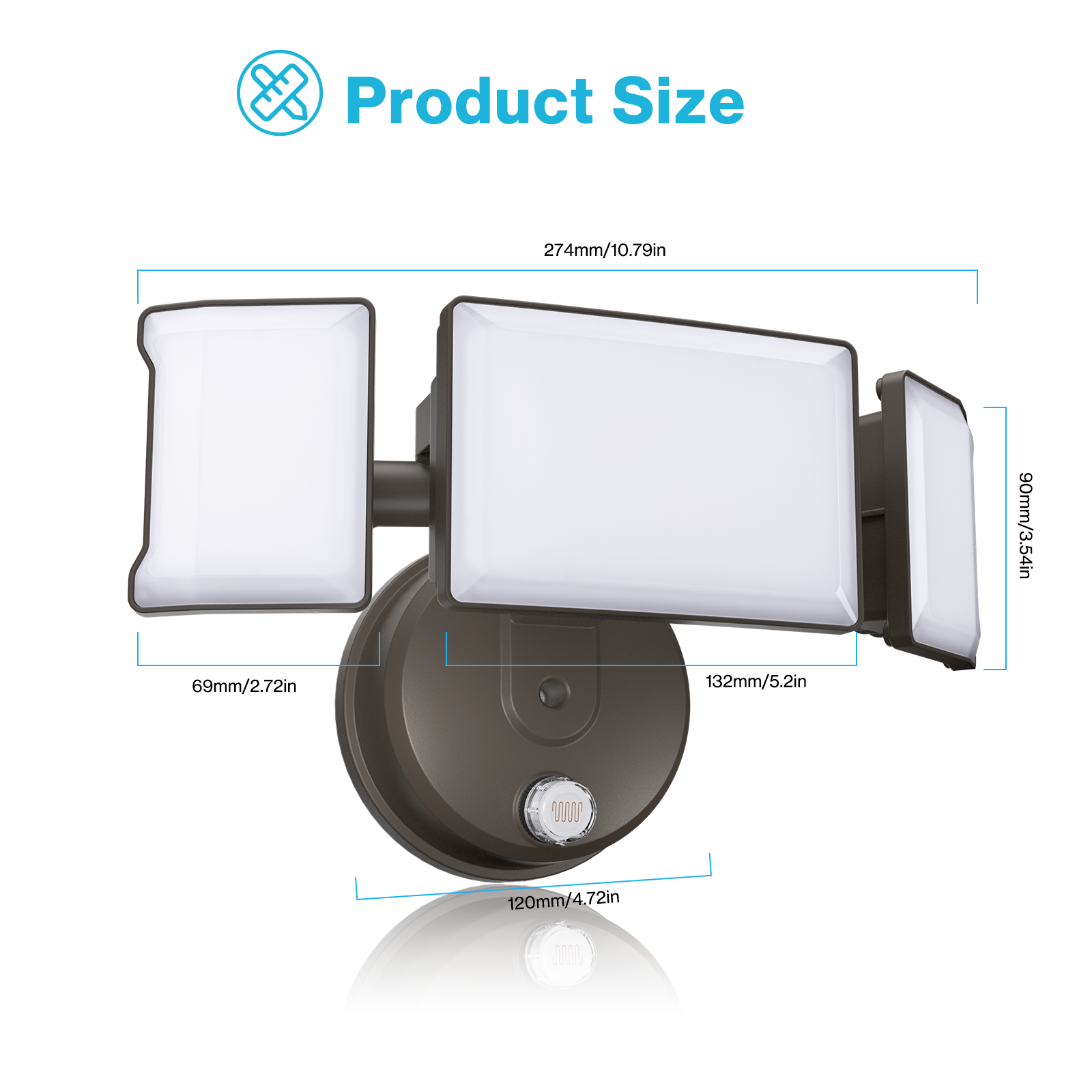 Olafus 55W Dusk to Dawn LED Security Light Details