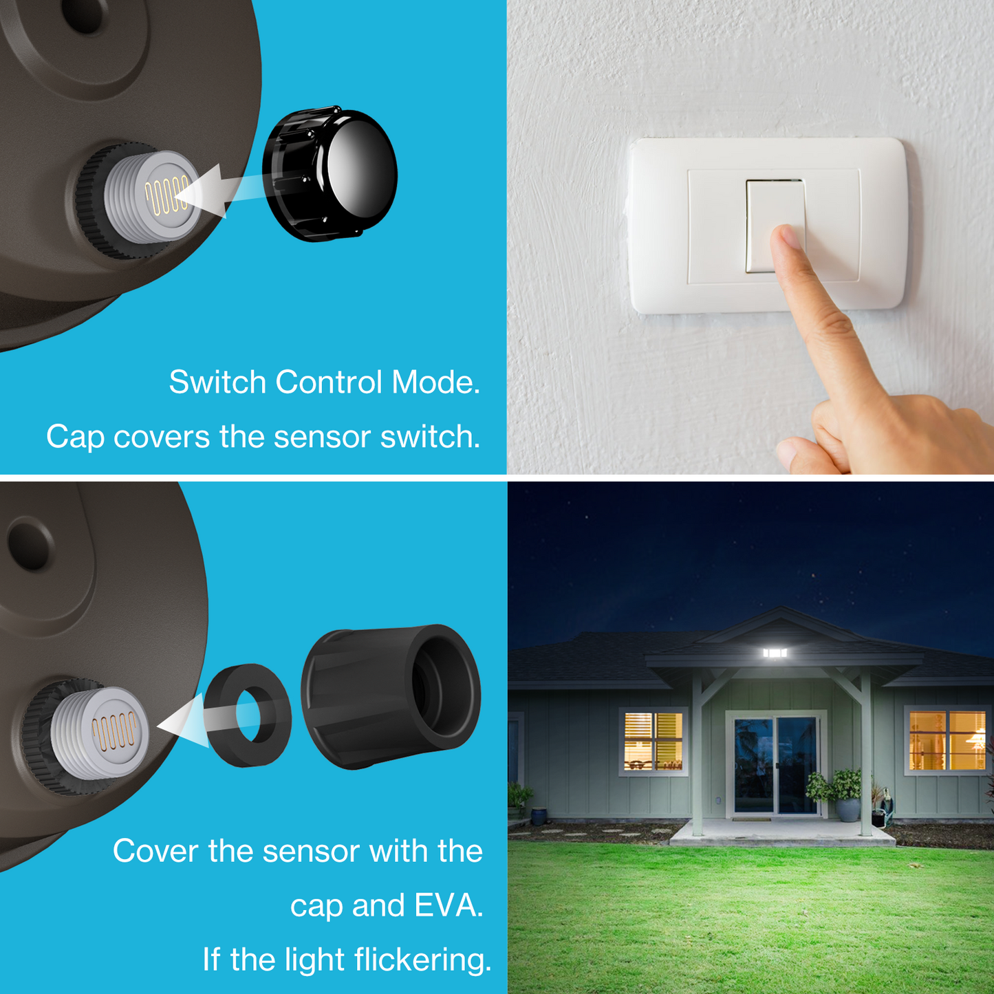Olafus 55W Dusk to Dawn LED Security Light