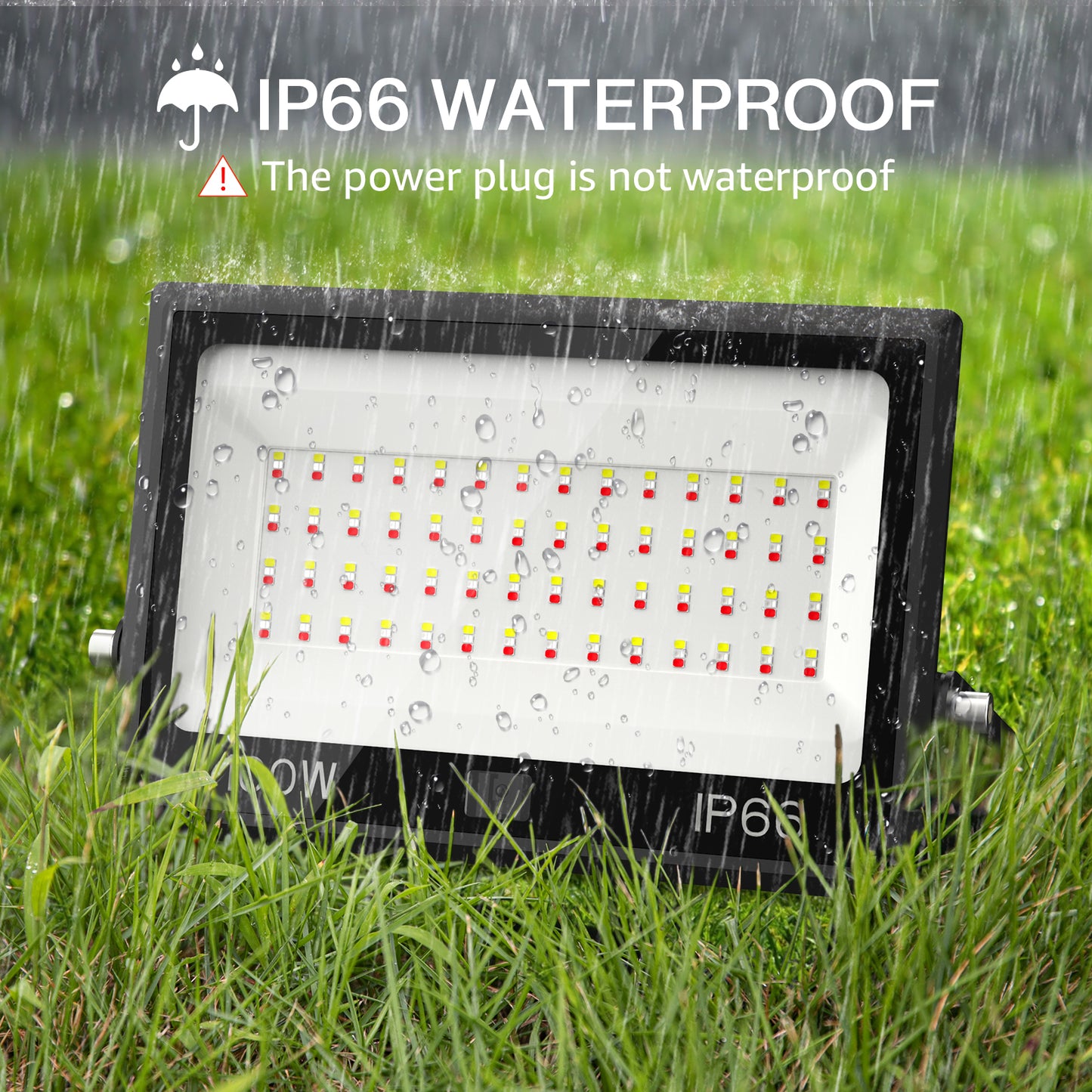Olafus 100W RGB LED Flood Light 2 Pack