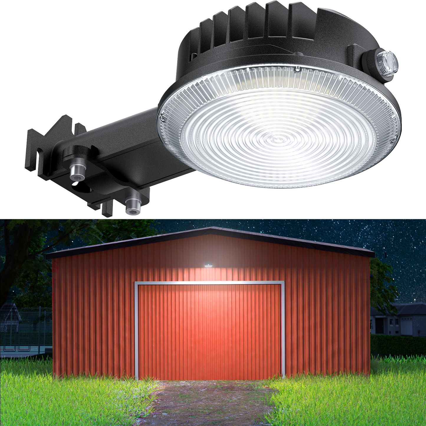 Olafus 170W Dusk to Dawn LED Barn Light