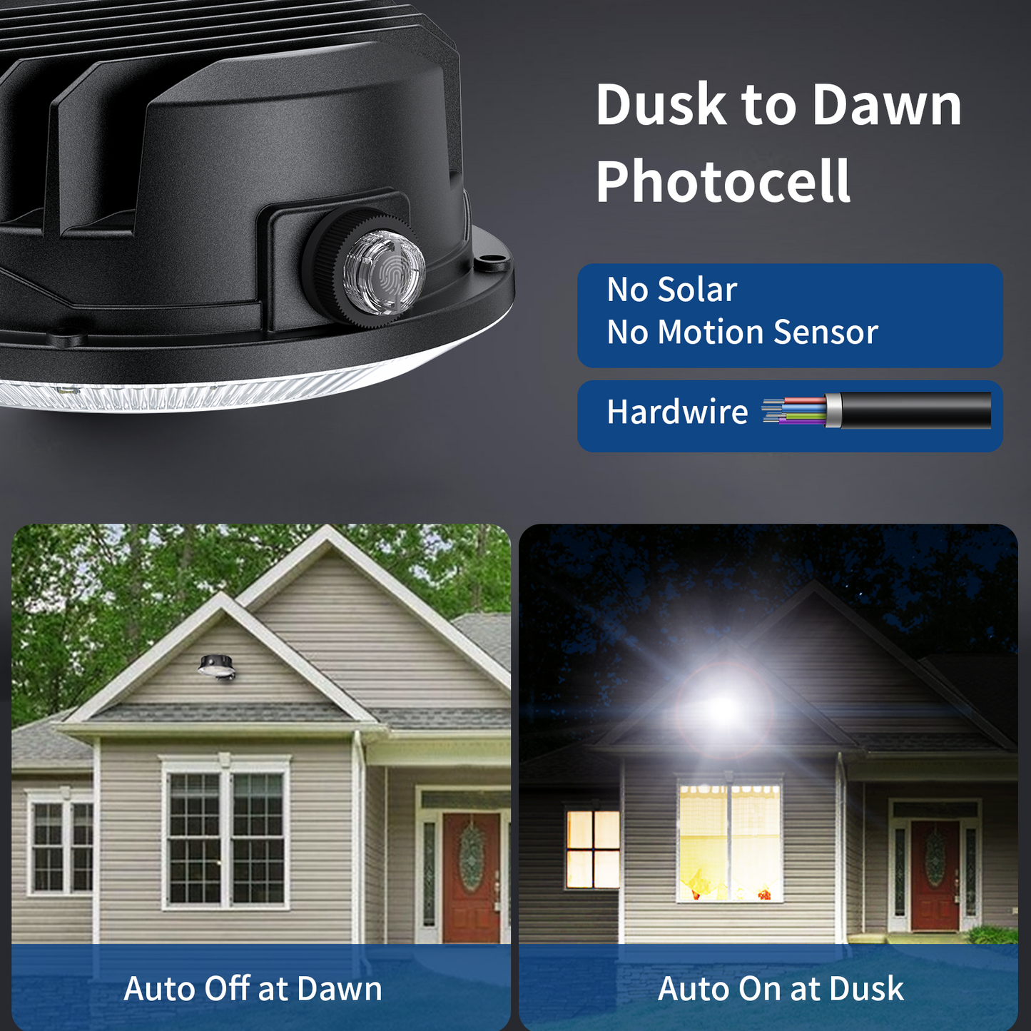Olafus 170W Dusk to Dawn LED Barn Light