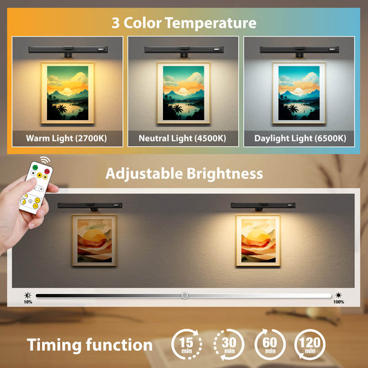 Olafus Wireless Battery Operated LED Picture Light