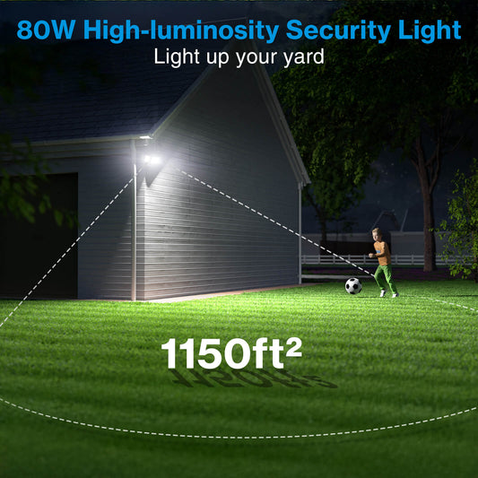 Olafus 80W Dusk to Dawn LED Security Light with Plug