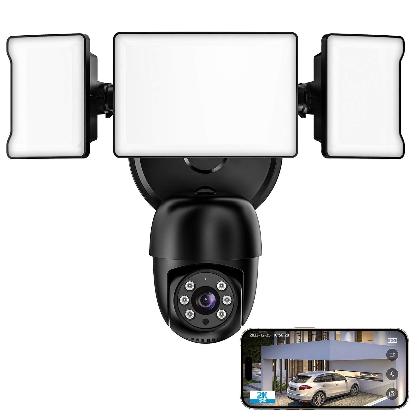 Olafus 55W Outdoor Motion Security Light Camera