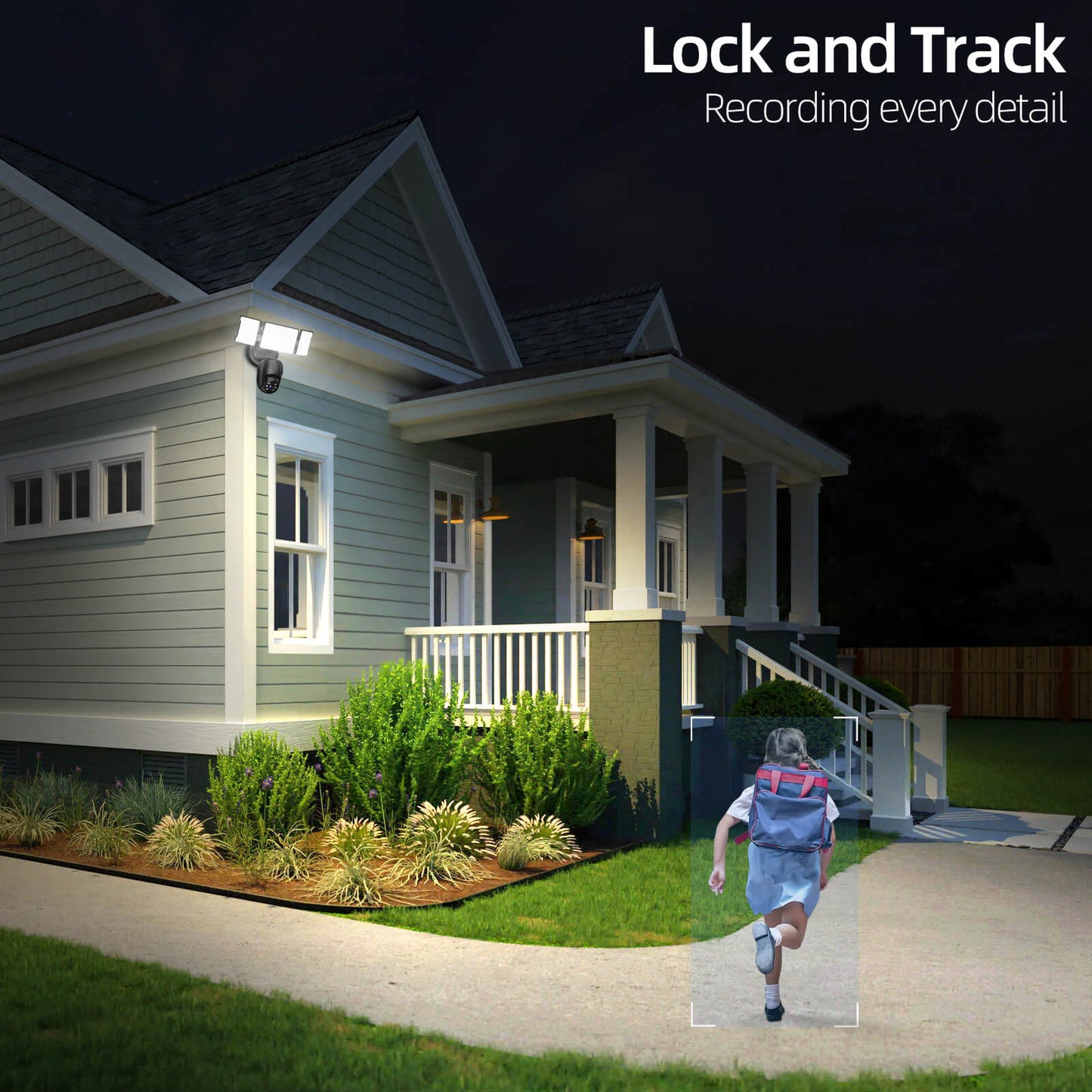 Olafus 55W Outdoor Motion Security Light Camera