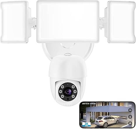 Olafus 55W Outdoor Motion Security Light Camera