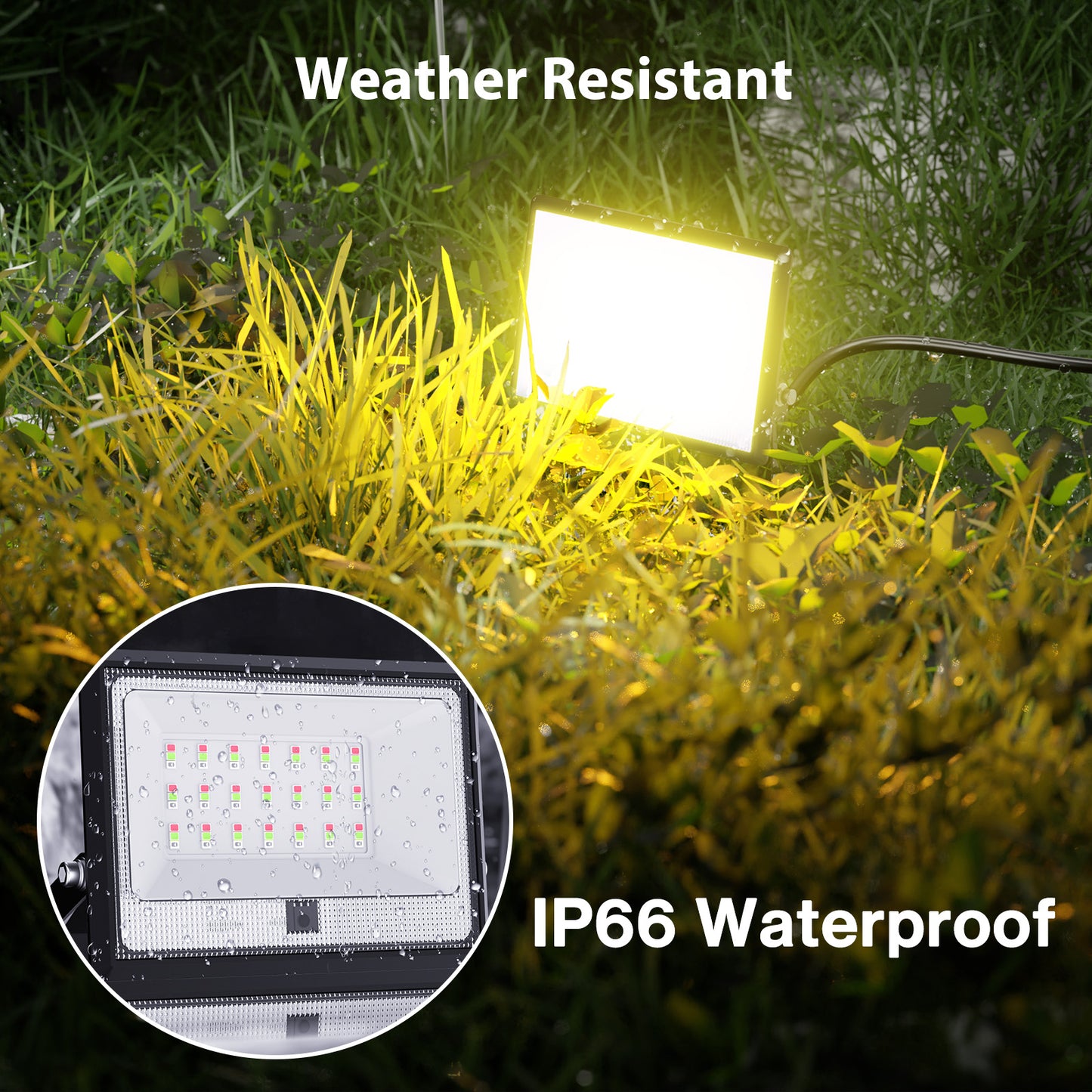 Olafus 40W RGB Flood Lights with Remote