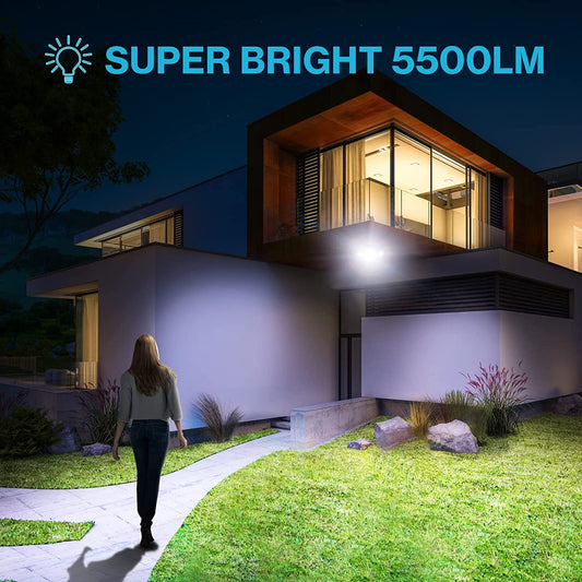 OLAFUS 55W Motion Sensor Security Light Black