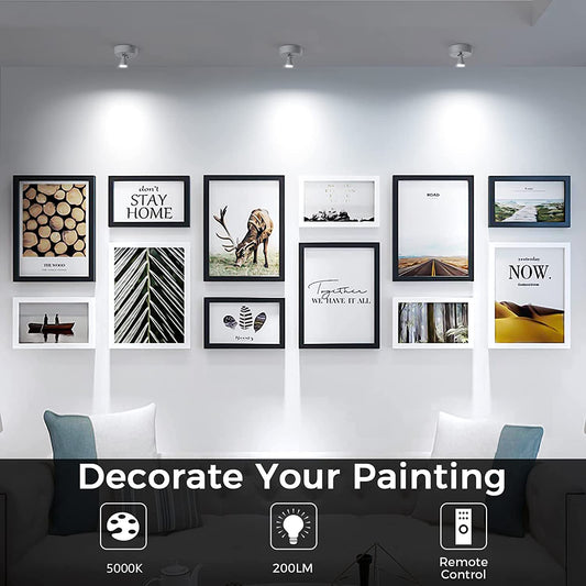 OLAFUS White Accent Lights 5000K 4 Pack