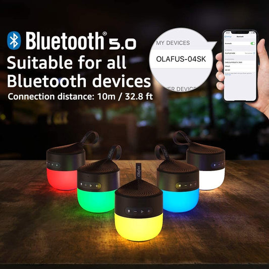 Mini Night Light Bluetooth Speaker Portable