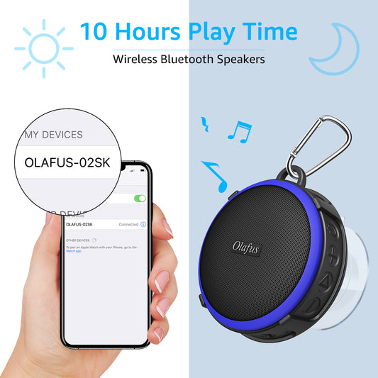 Olafus RGB LED Light Bluetooth Shower Speaker