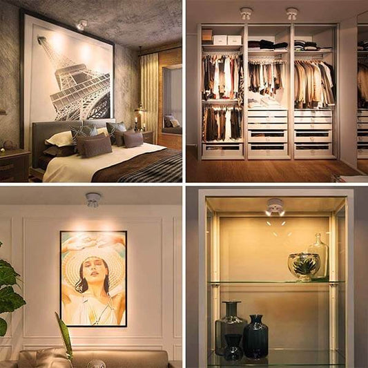 LED Spotlight, 400LM Wireless Accent Lights Battery Operated, Dimmable LED Puck Light with Remote