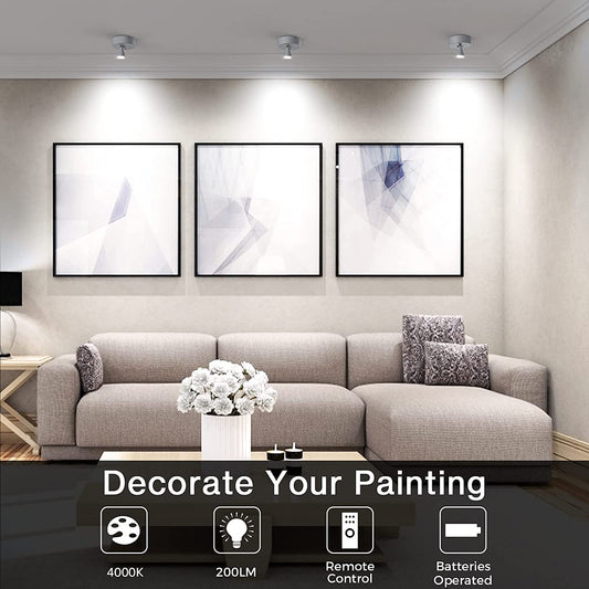 OLAFUS Daylight White Accent Lights 4000K 4 Pack