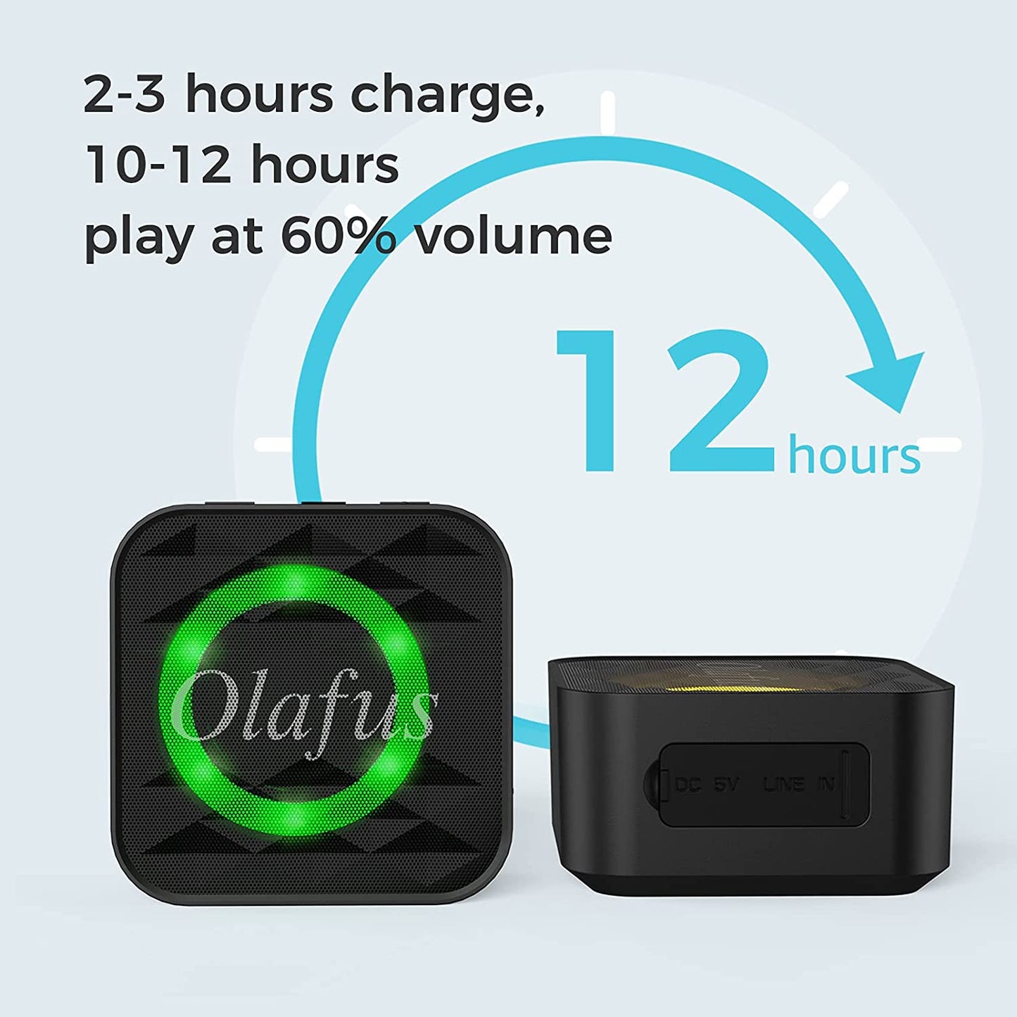 olafus waterproof bluetooth speaker color changing light