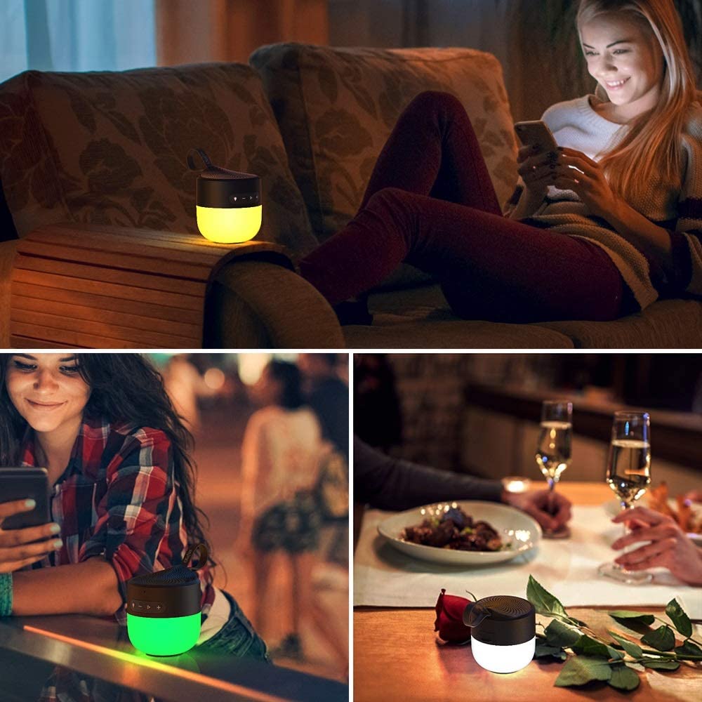 Mini Night Light Bluetooth Speaker Portable
