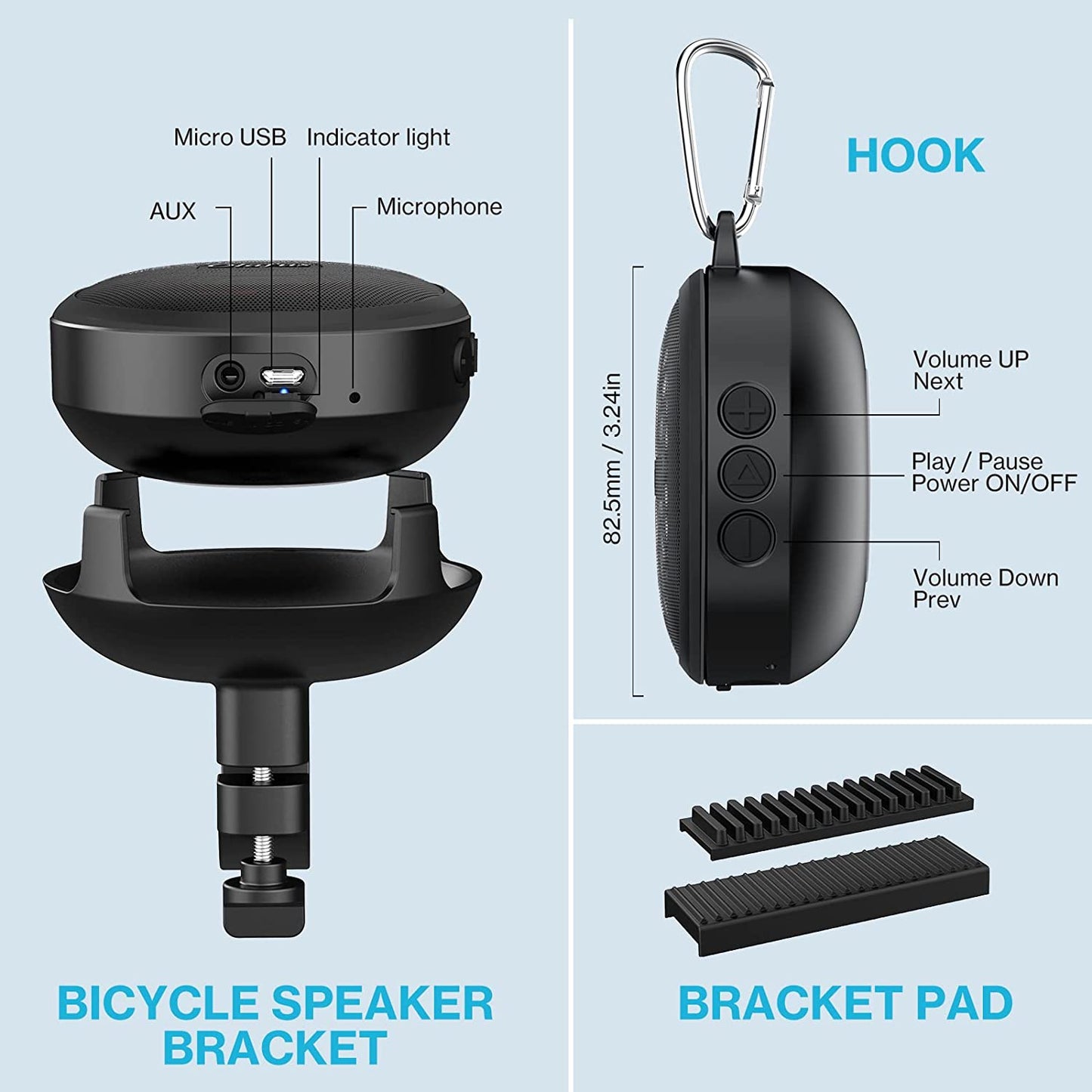 Bike Speaker with RGB Light