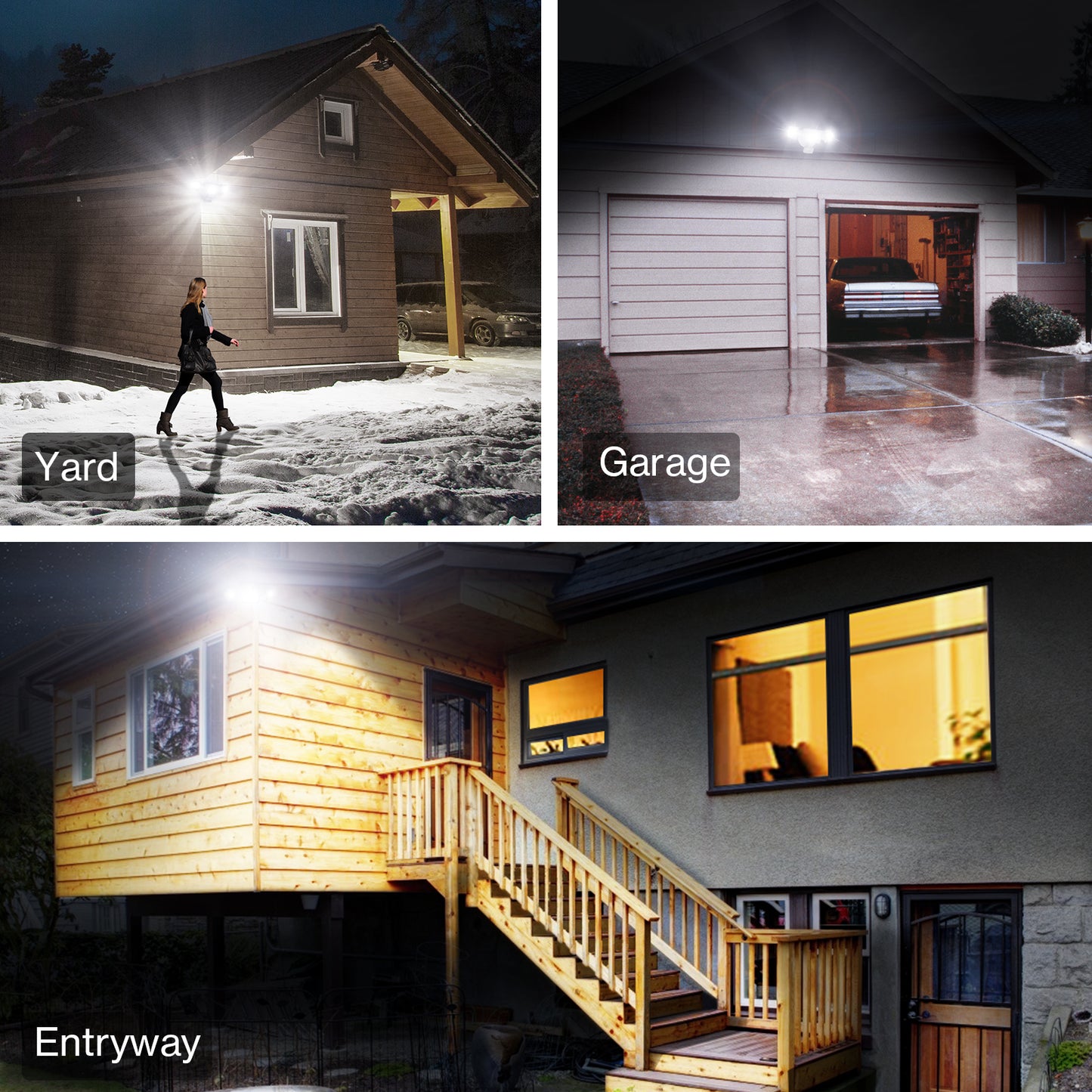 Olafus 50W Motion Sensor LED Security Light -White