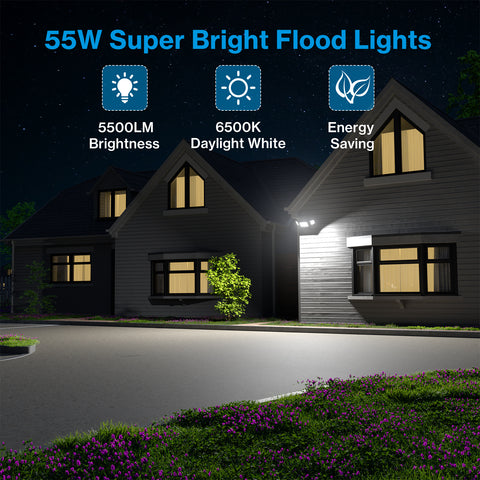 Olafus 55W LED Security Light Super Bright