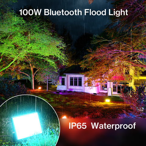 Olafus 100W Bluetooth RGBW LED Flood Light