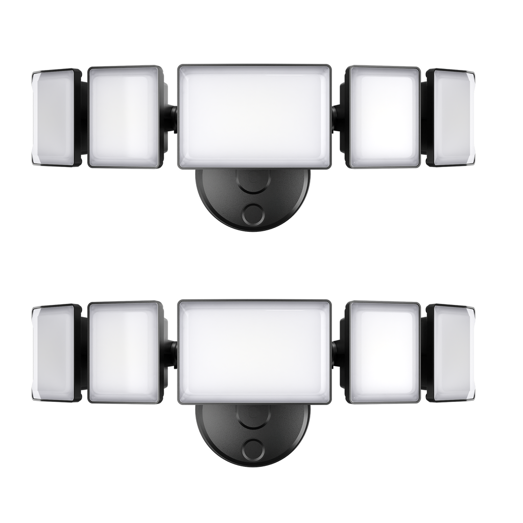 Olafus 5 Heads 100W LED Flood Light Black 2 Pack