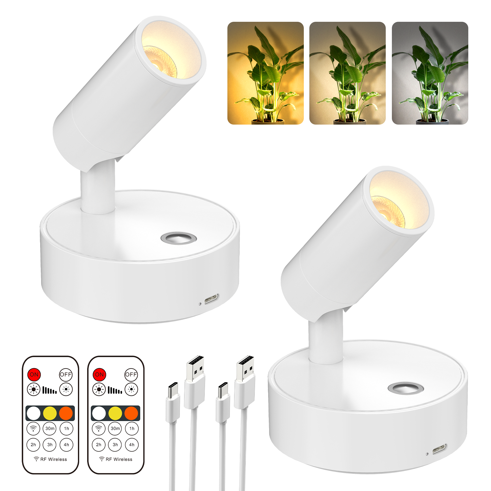 Olafus LED Rechargeable Battery Spotlight with Remote