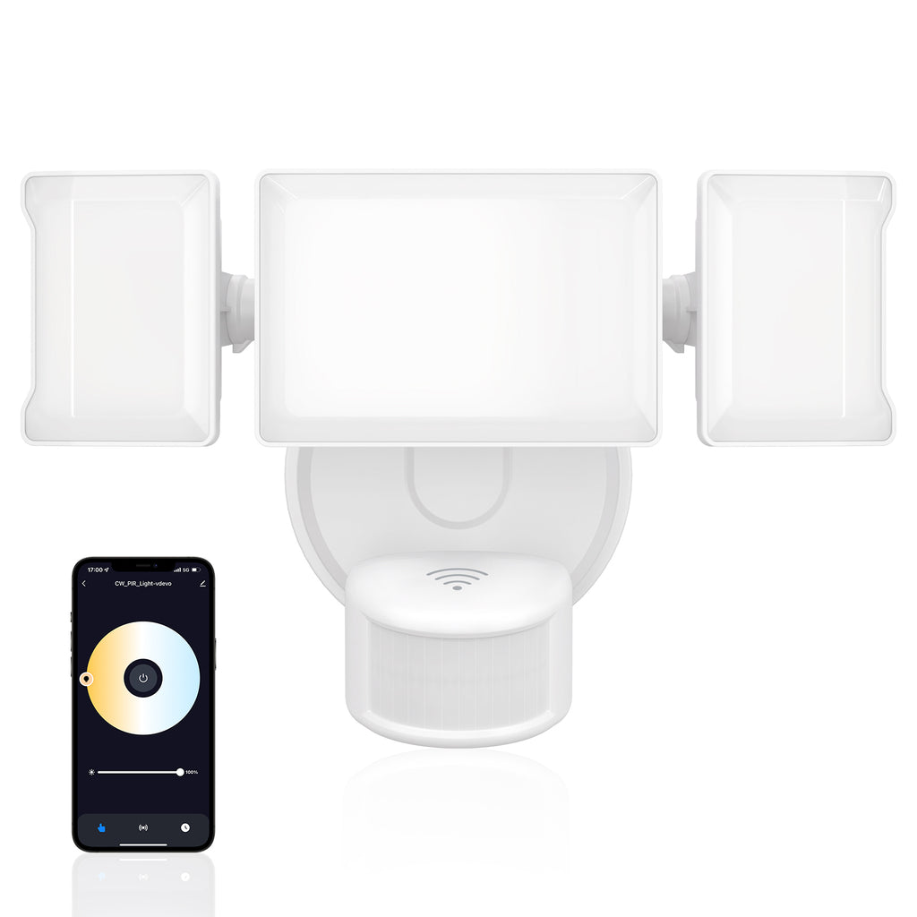Olafus 55W WiFi Motion Sensor LED Light White