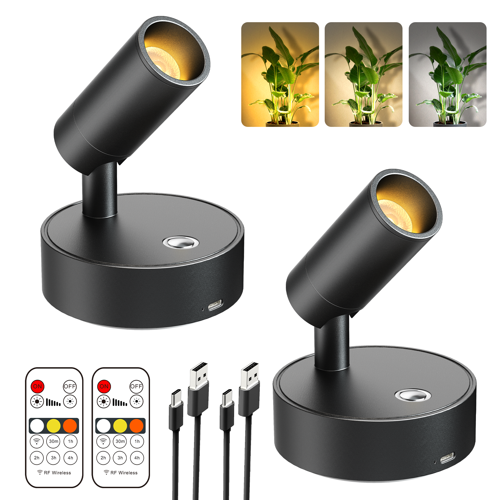 Olafus LED Rechargeable Battery Spotlight with Remote