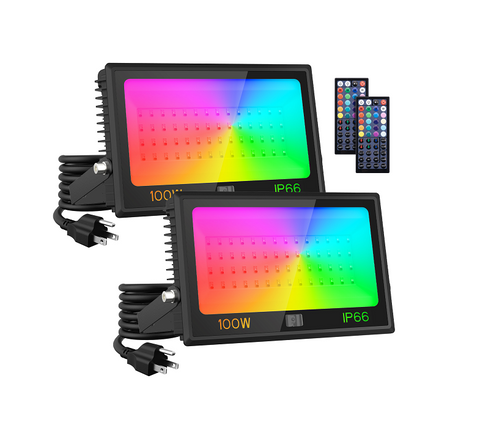 Olafus 100W Colorful RGB LED Flood Light 