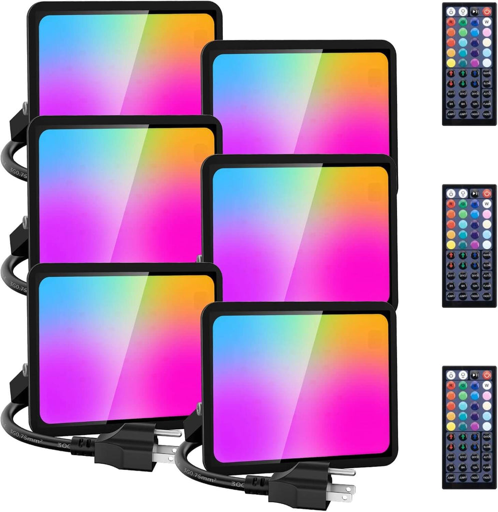 Olafus 30W RGB LED Flood Light 2 Pack