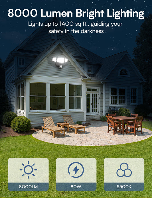 Olafus 80W Motion Sensor LED Security Lights