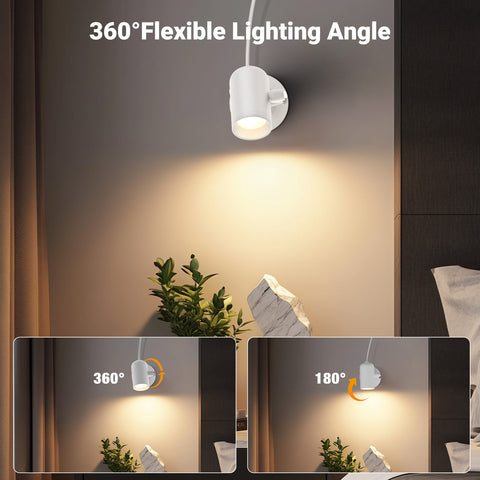 Olafus Plug In Indoor LED Spotlights 2 Pack White