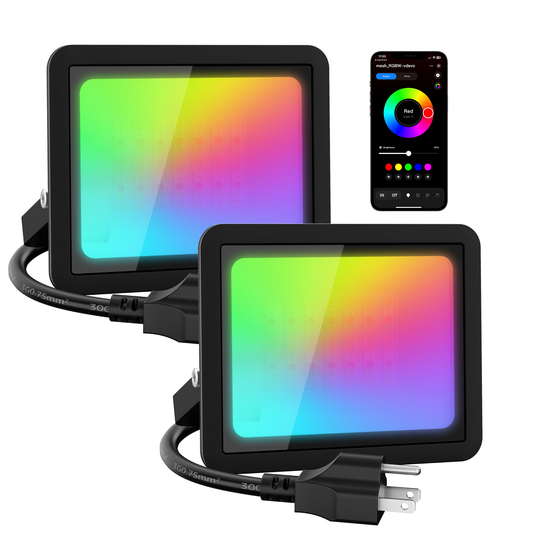 Olafus 25W Bluetooth RGBW Colorful Flood Light
