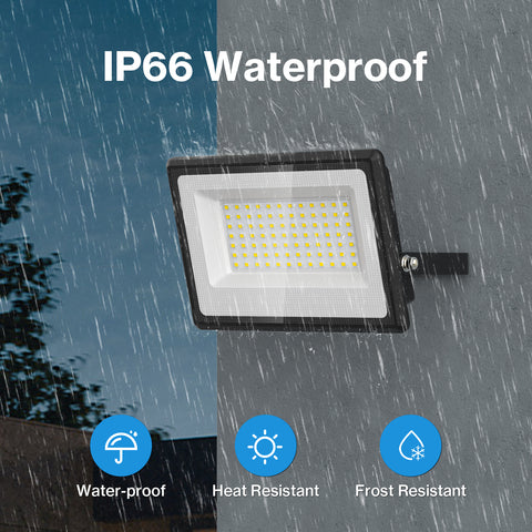 Olafus Exterior 50W LED Flood Lights IP66 Waterproof