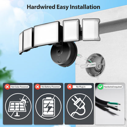 Olafus 5 Heads 180W LED Security Lights