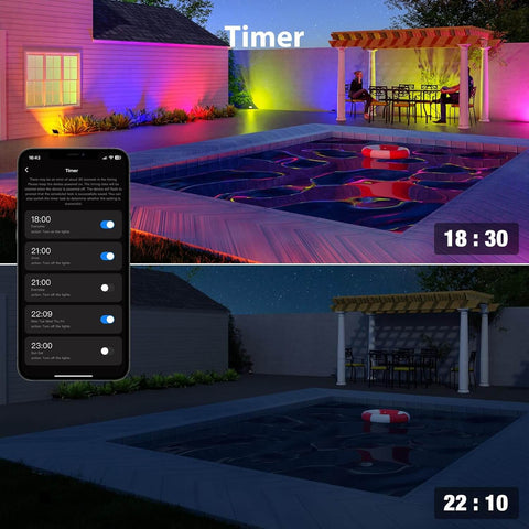 Olafus Bluetooth RGBW LED Flood Light 2 Pack