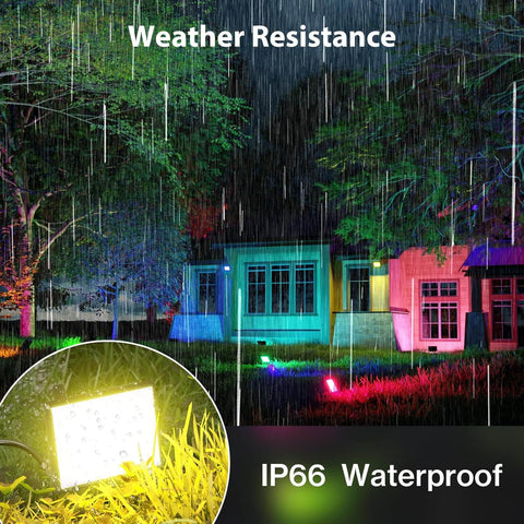 Olafus Bluetooth RGBW LED Flood Light 2 Pack