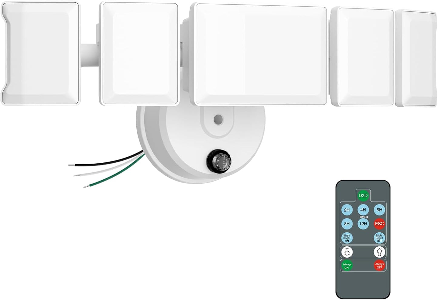 Olafus 5 Heads 100W LED Dusk to Dawn Light with Remote