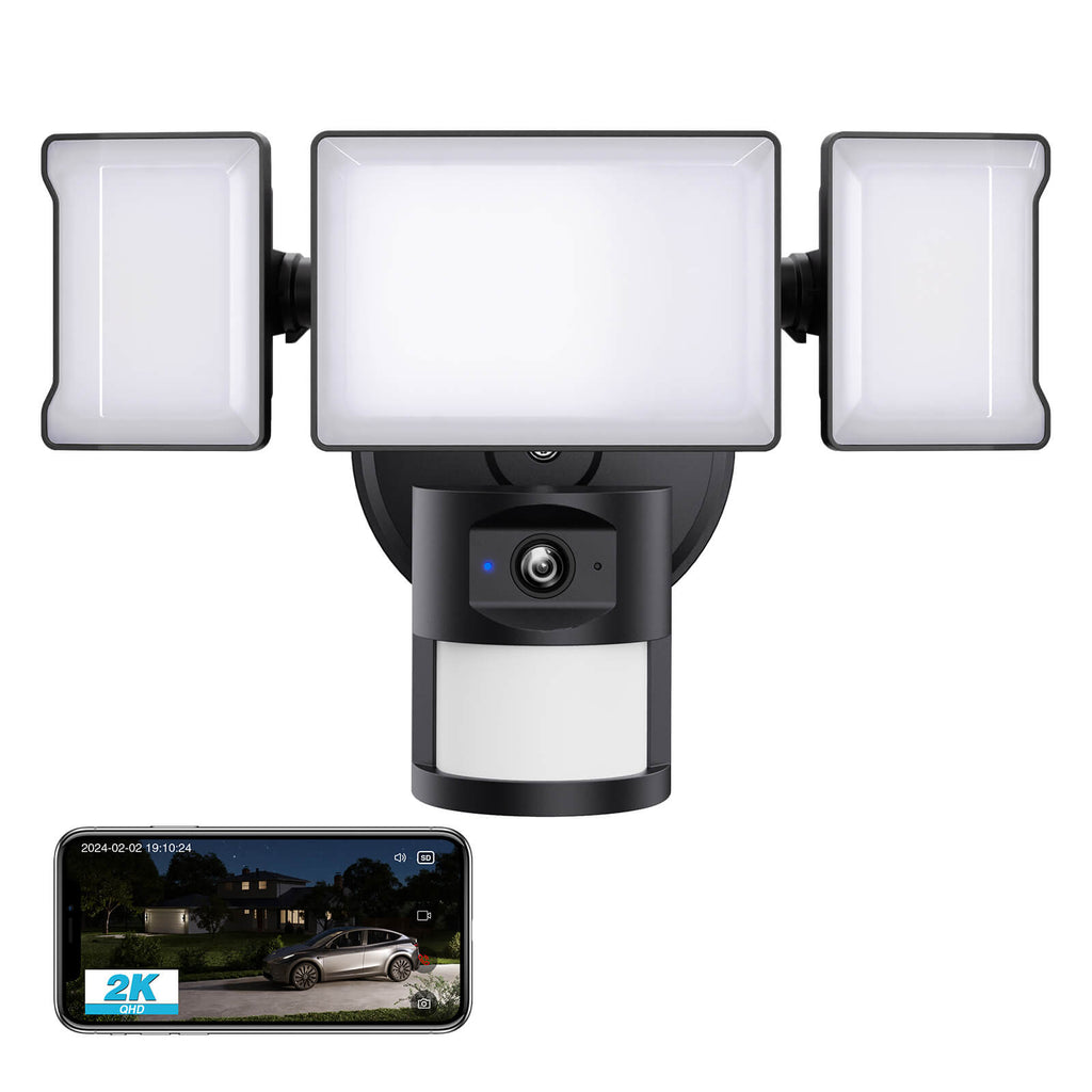 Olafus 55W Smart LED Motion Sensor Camera Floodlight