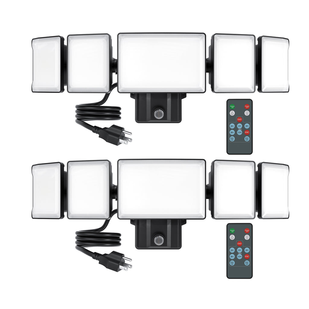 Olafus 5 Heads 100W Dusk to Dawn LED Security Light with Plug