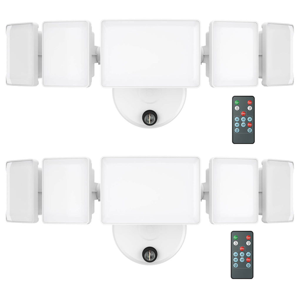 Olafus 5 Heads 100W Dusk to Dawn LED Security Light with Remote