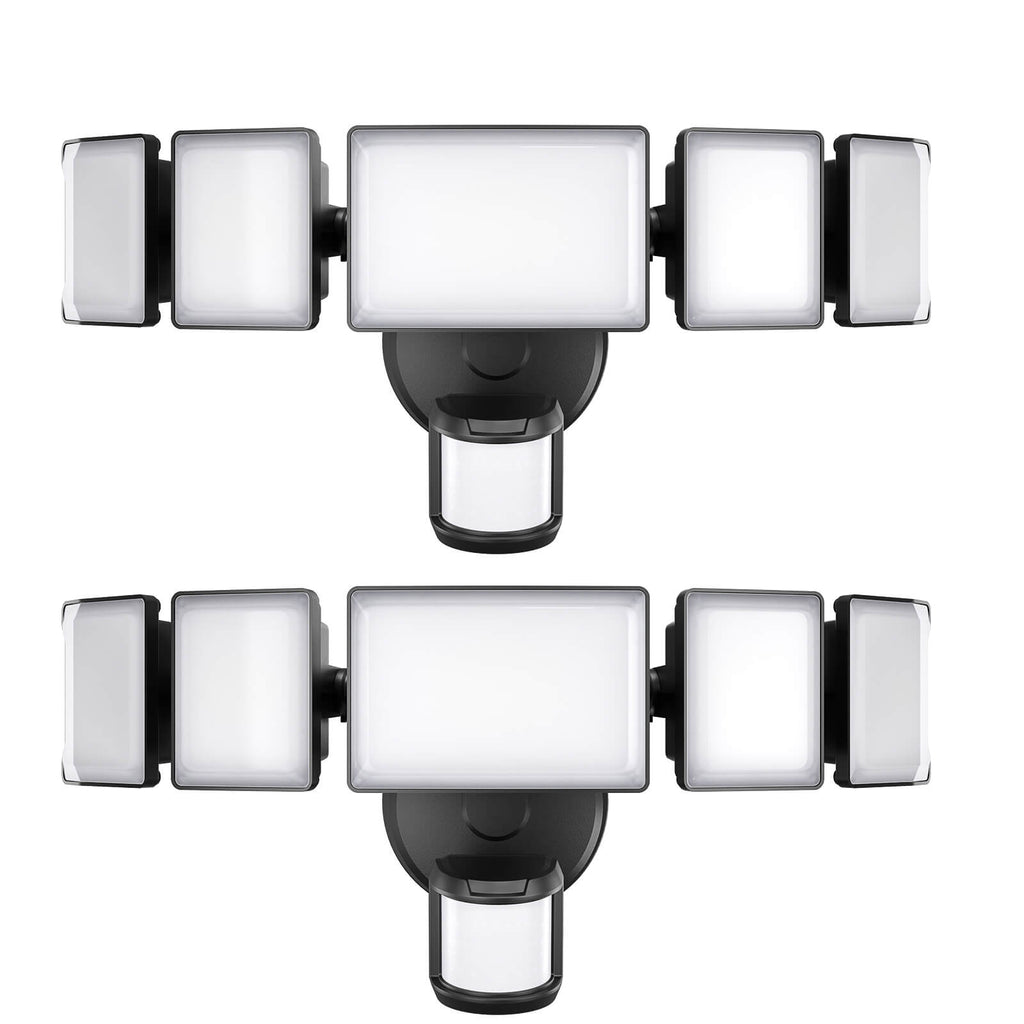Olafus 5 Heads 100W Motion Sensor and Dusk to Dawn LED Security Light